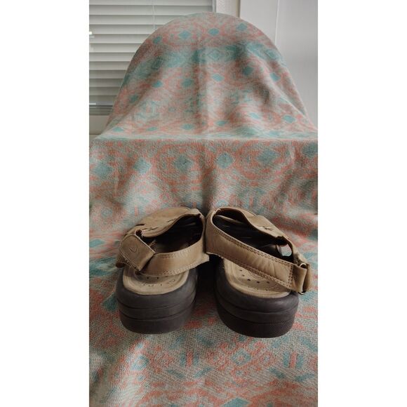 Dr Scholl's Women's Bone Tan Size 8 Floral Ankle Strap Open‎ Toed Sandal - Picture 5 of 9